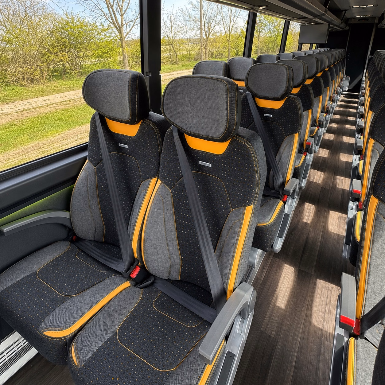 woodbridge charter bus interior